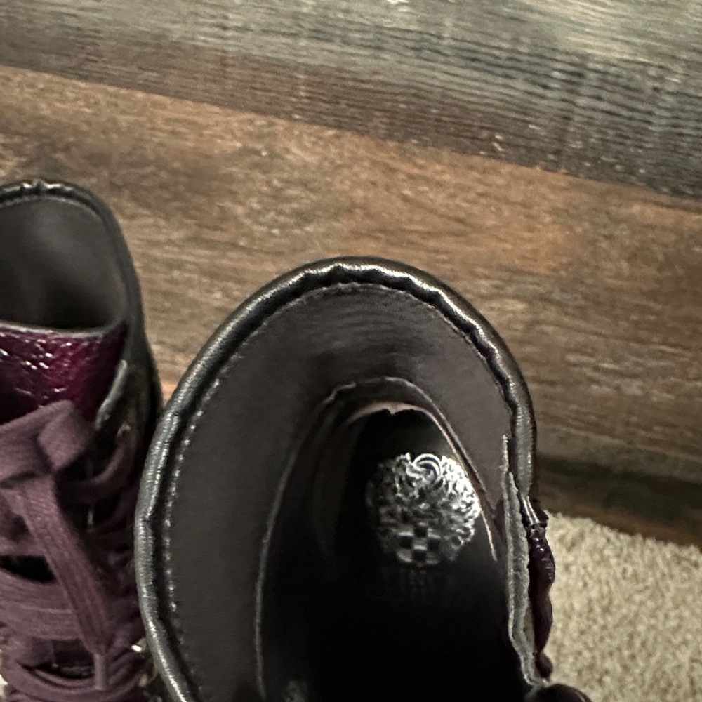 Vince Camuto Dark Purple Lace Up Beautiful Boots Brand New Never Worn. - Picture 6 of 6